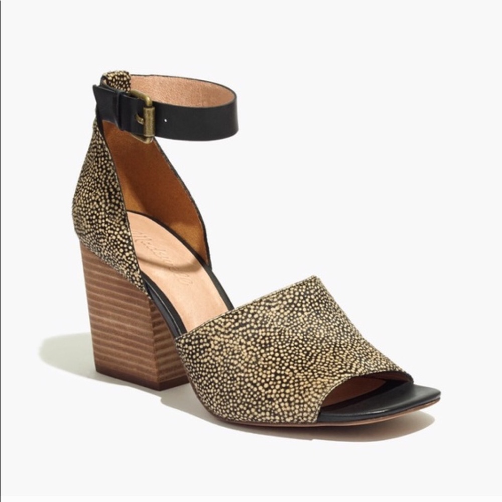 Madewell Alena Ankle Strap Sandal in Calf Hair